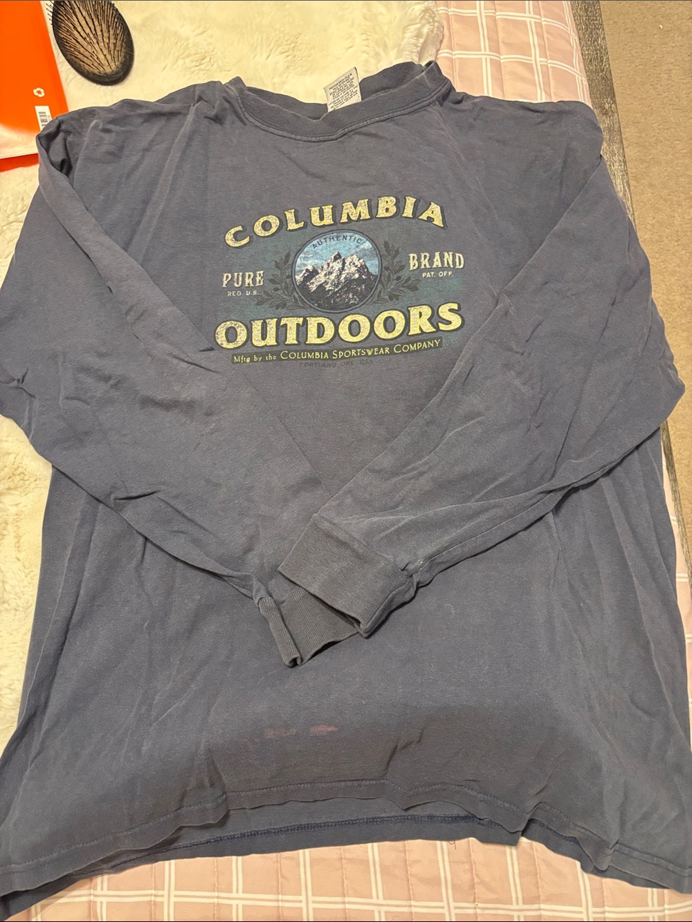 Columbia Navy Blue Outdoors Graphic Long Sleeve Tee